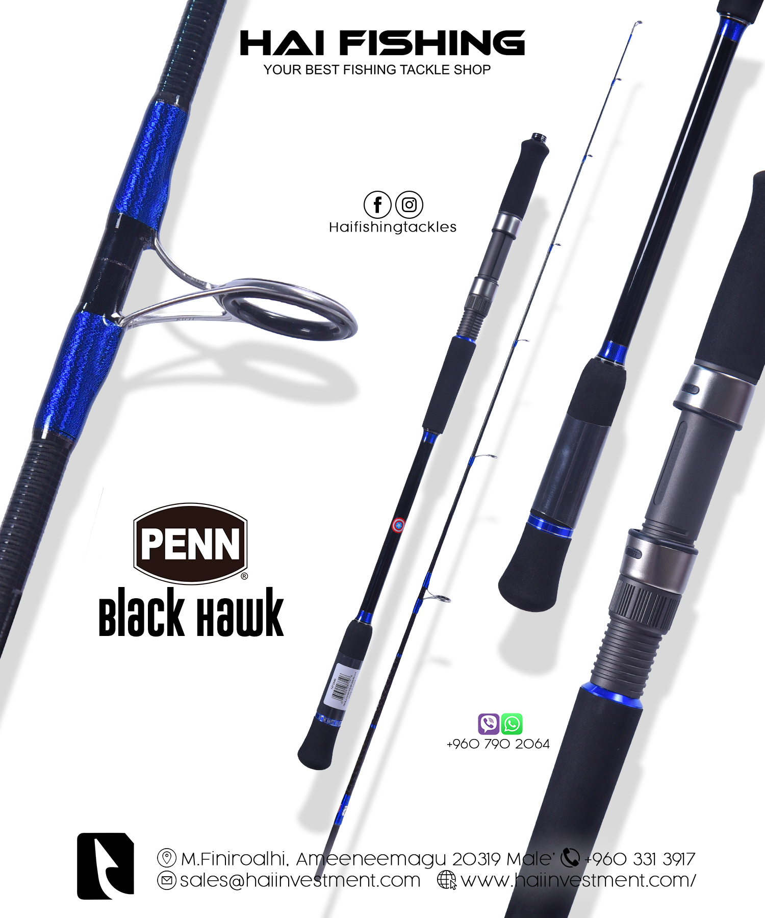 国産正規品PENN　BLACK HAWK 　BHJC632新品ベイト用PE3 250ｇ ロッド